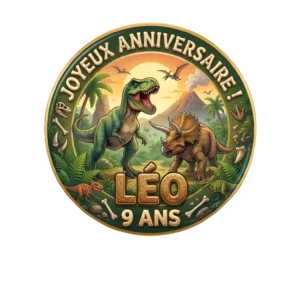 impression alimentaire gateau anniversaire dinosaure (2)