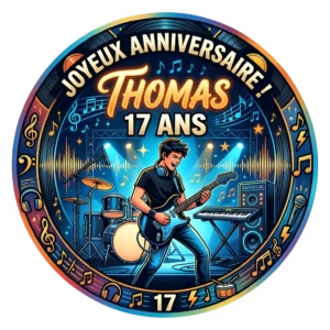 impression alimentaire gateau anniversaire musique