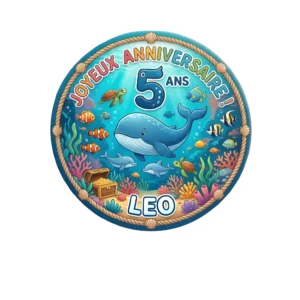 impression alimentaire gateau anniversaire ocean