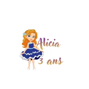 impression alimentaire gateau anniversaire princese