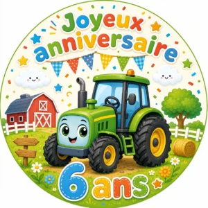 impression alimentaire gateau anniversaire tracteur (2)