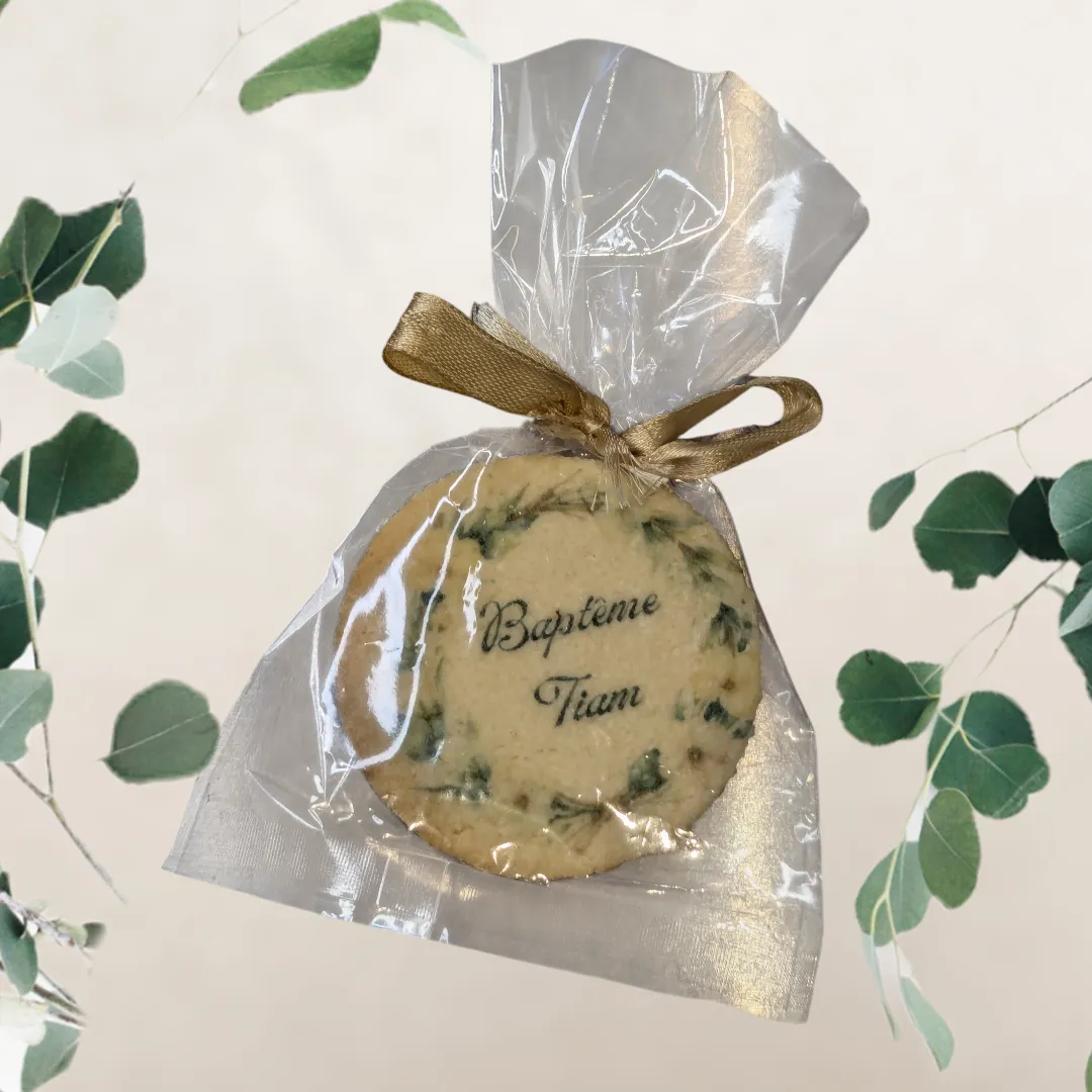 sachet biscuit imprimé bapteme